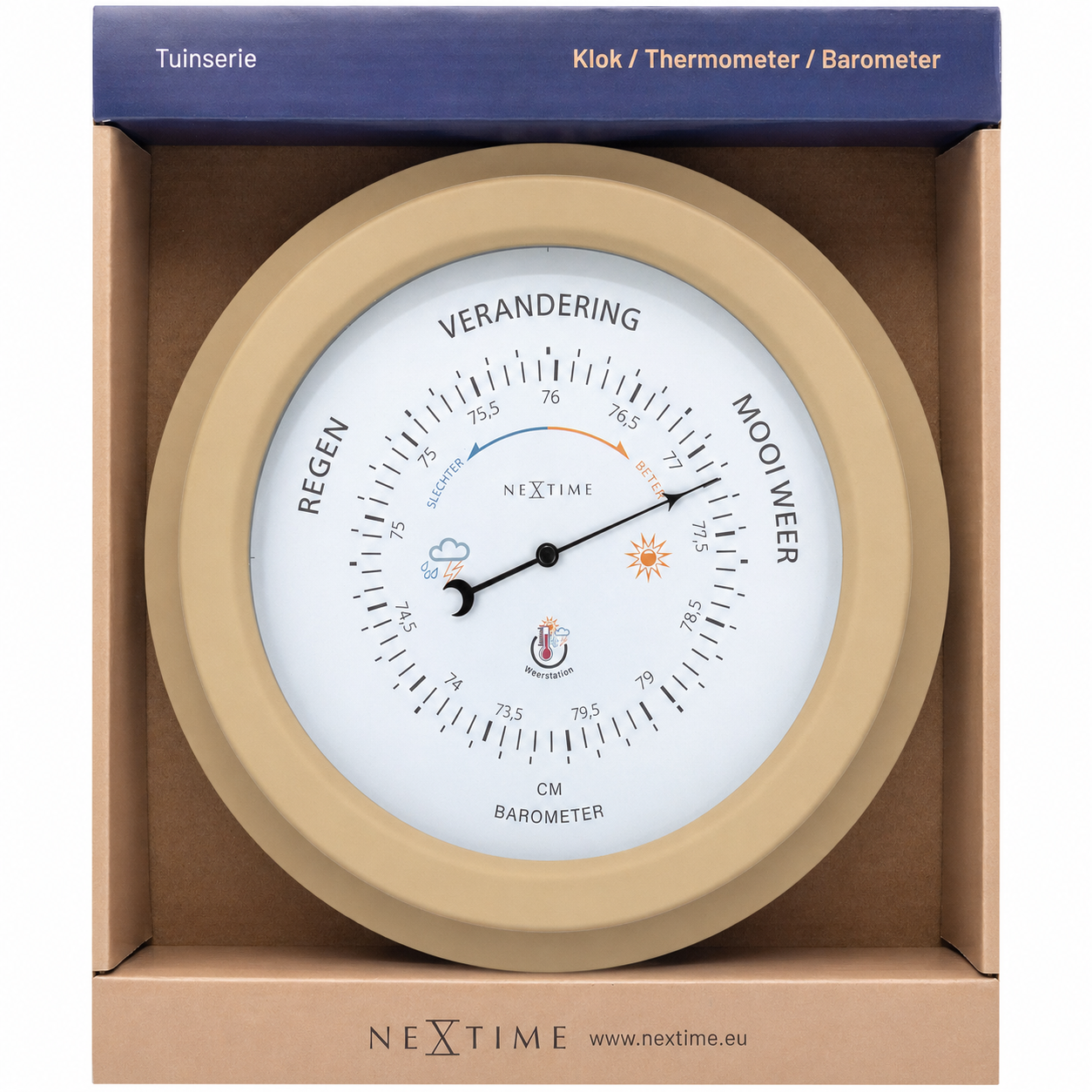 Barometer Buiten 22 cm – Weerbestendig Metaal