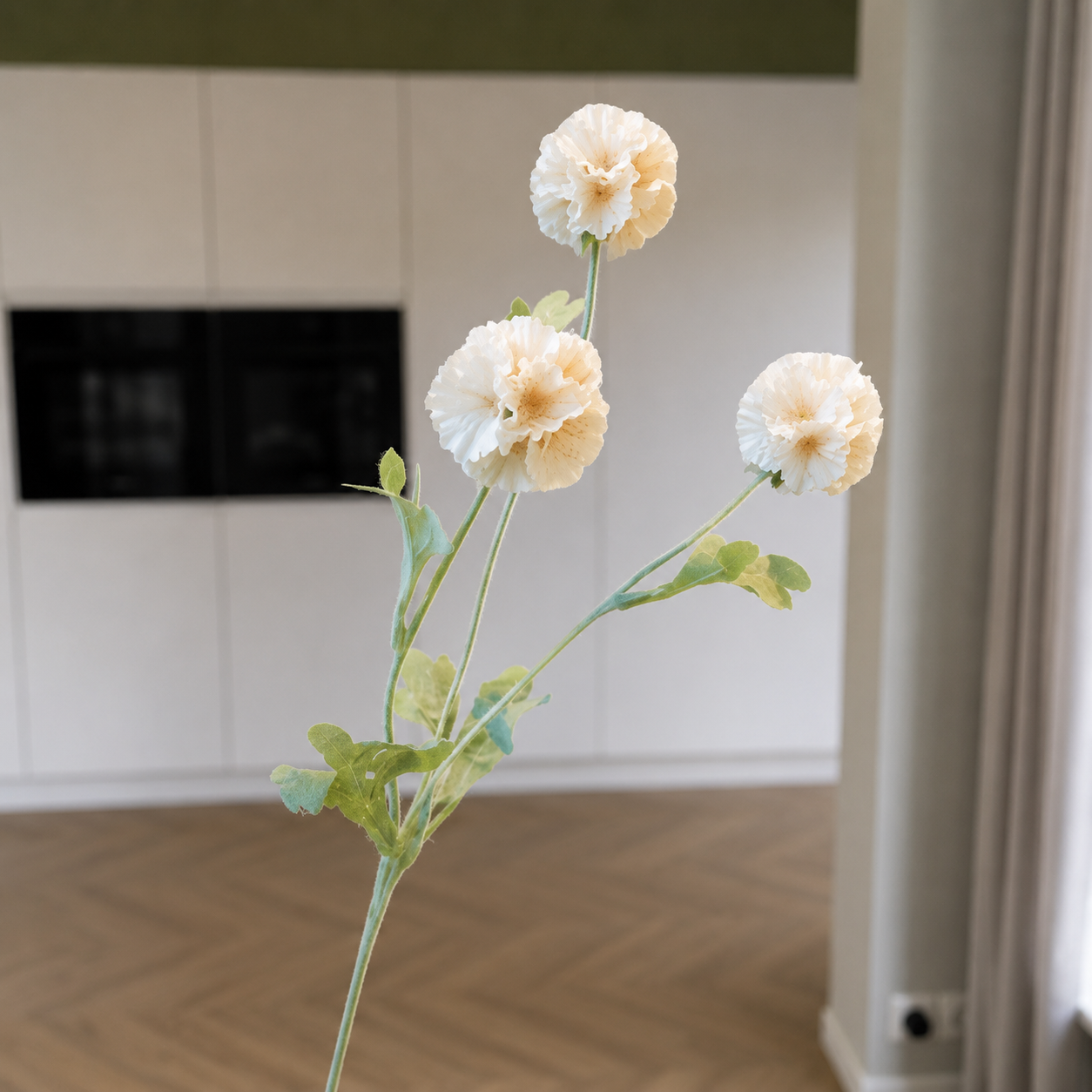 Scabiosa 68 cm 3 bloemen per steel