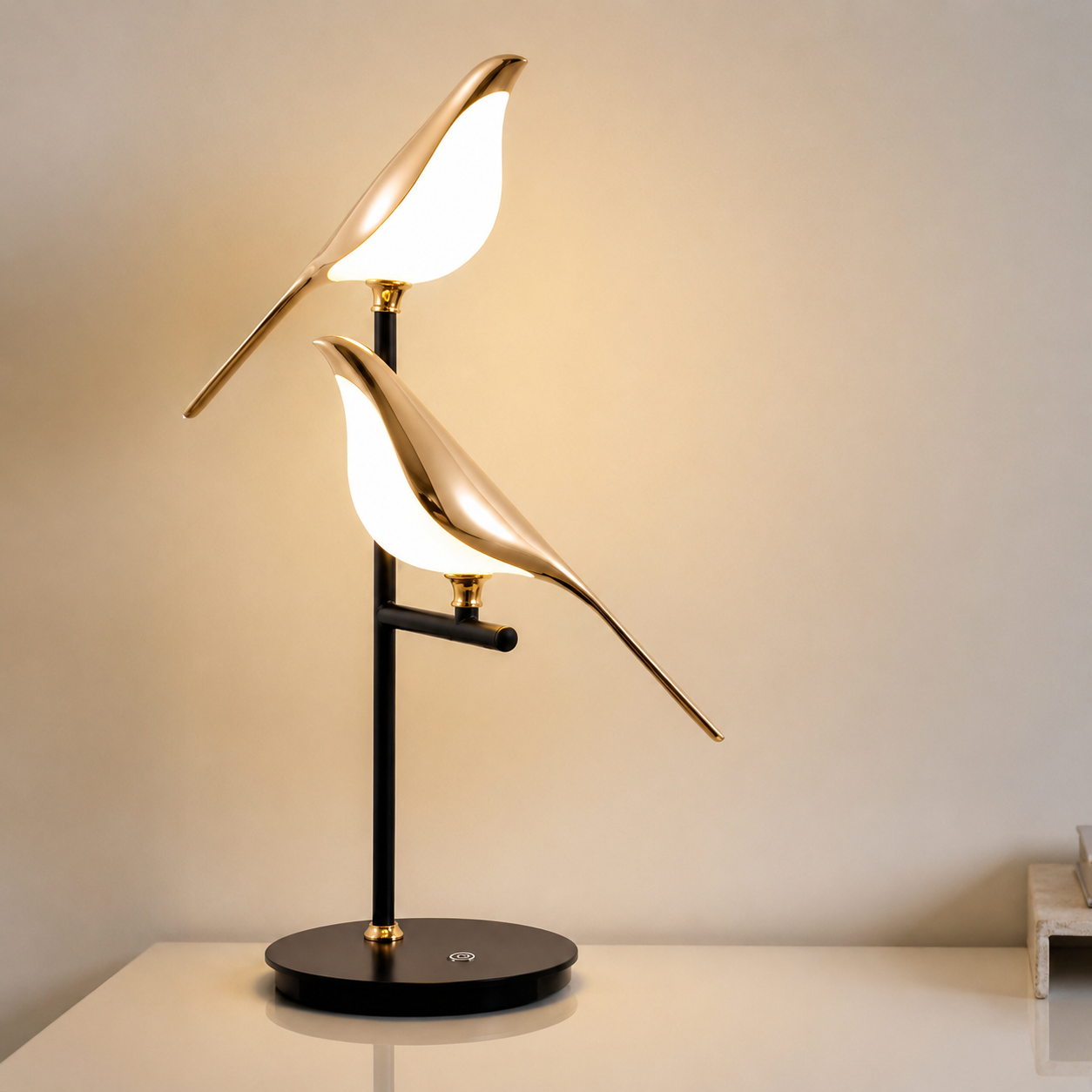 LED Tafellamp Gouden Vogel Design