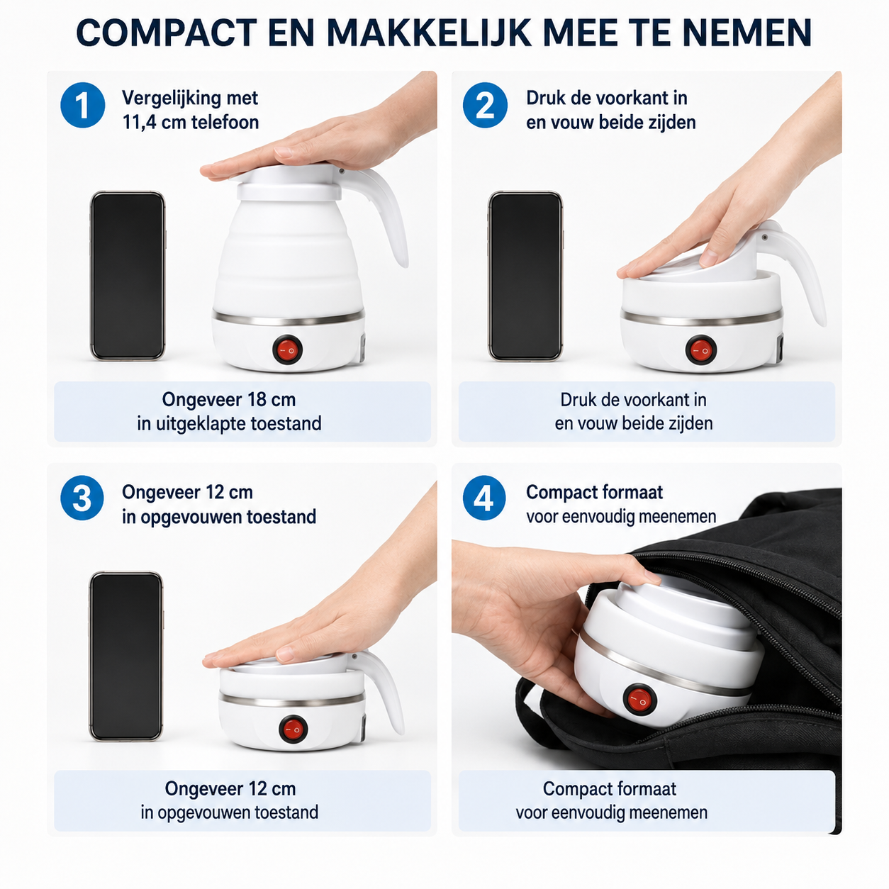 Opvouwbare waterkoker 0,6L