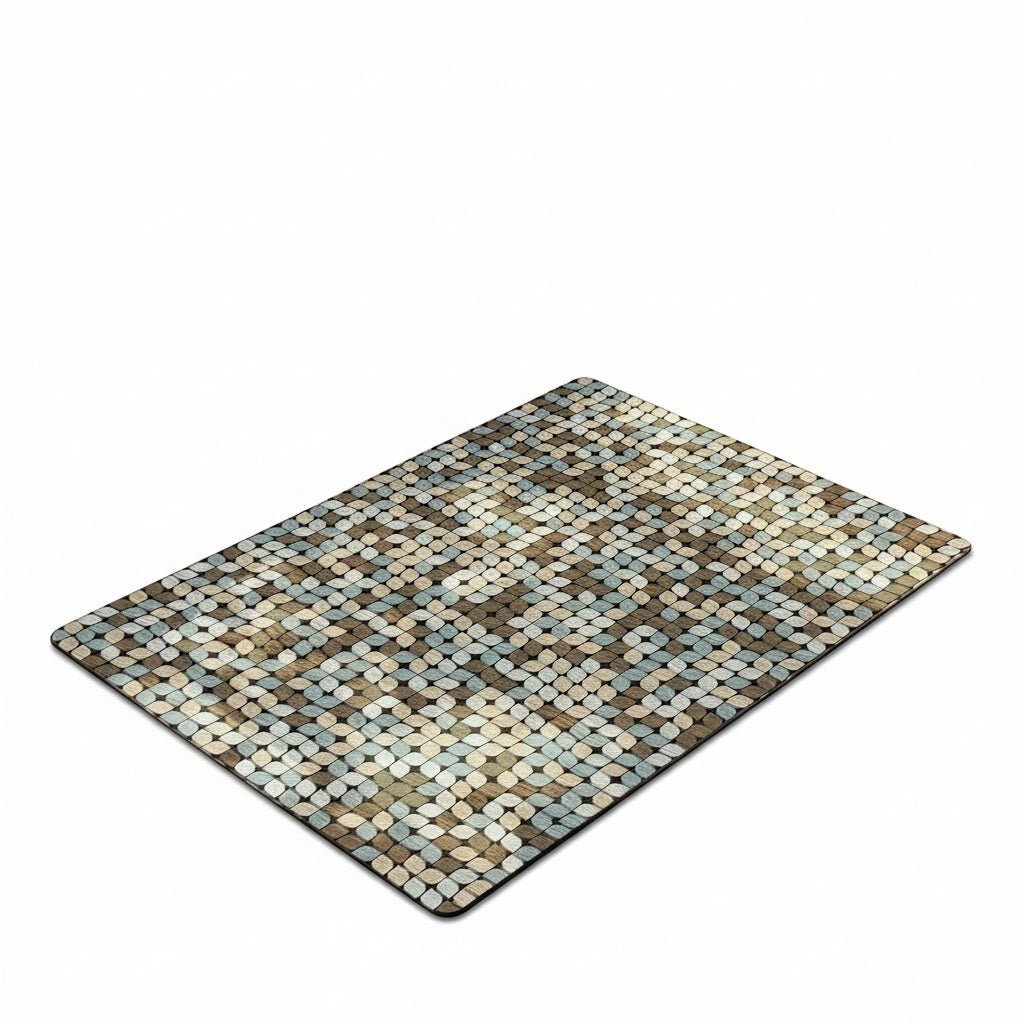 Flanellen vloerkleed – geometrische print