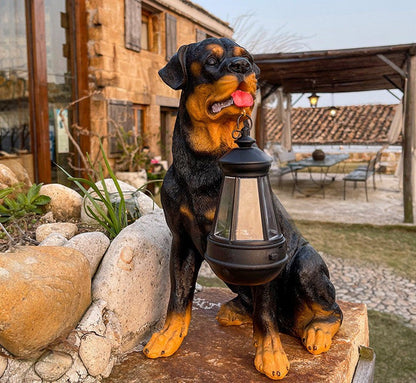 Hondenfiguur met zonne-LED-verlichting-lumipup