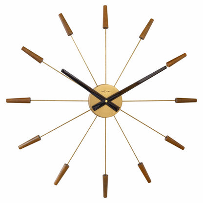 Stille Wandklok 58 cm Hout/RVS