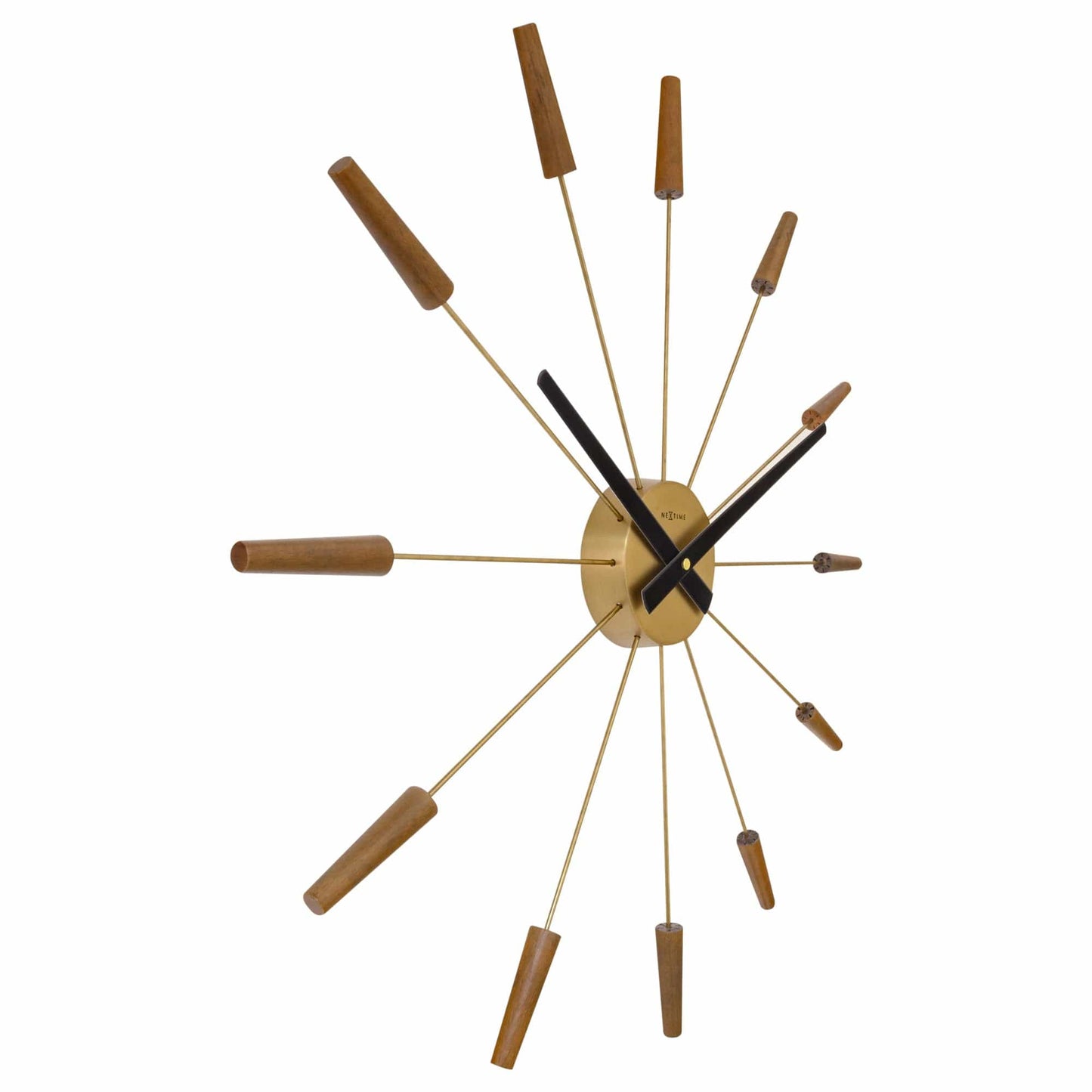 Stille Wandklok 58 cm Hout/RVS