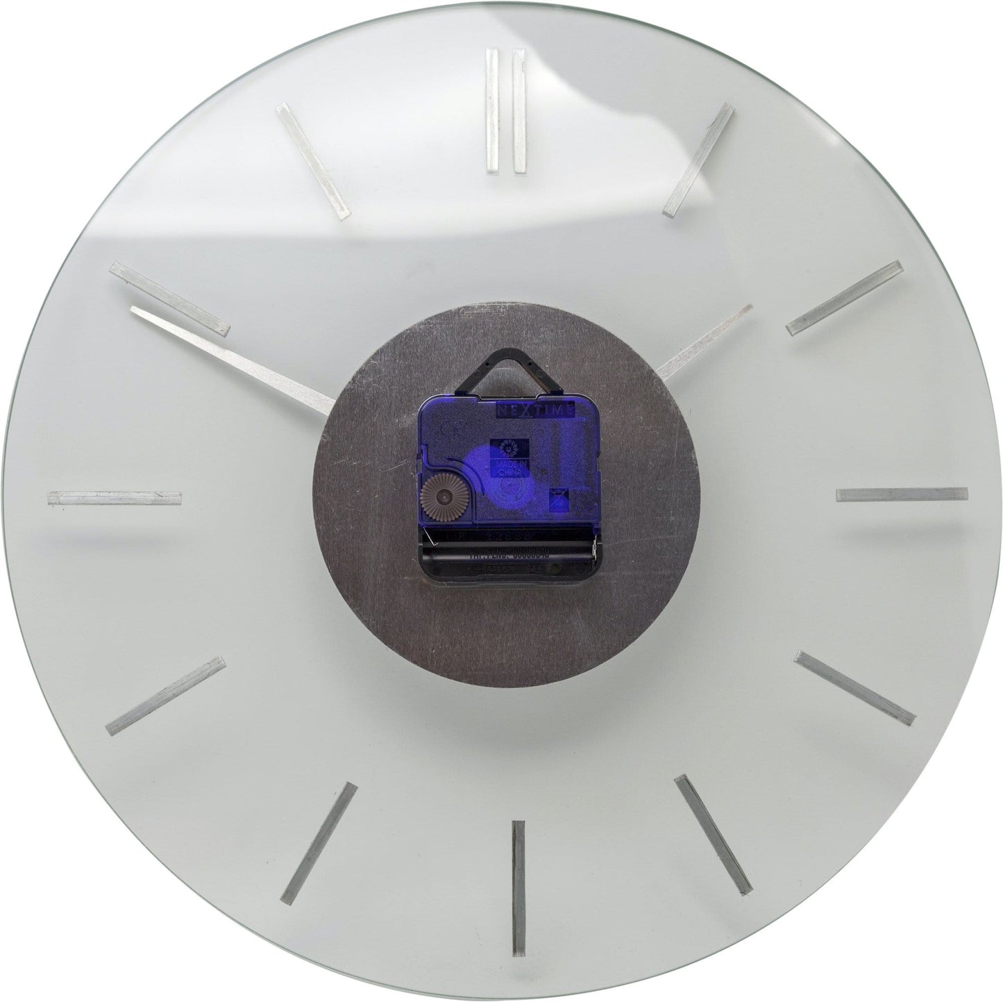 Wandklok 26 cm Aluminium/Glas – Design Klok