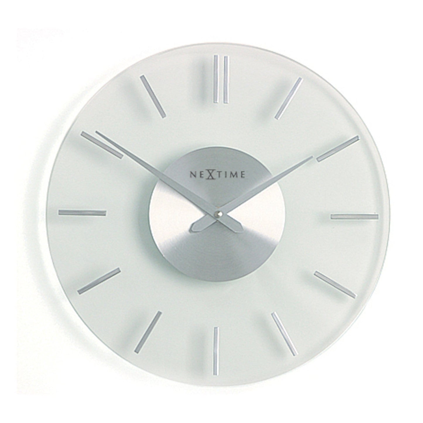 Wandklok 26 cm Aluminium/Glas – Design Klok