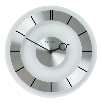 Wandklok 31 cm Aluminium/Glas – Retro Design – Retro