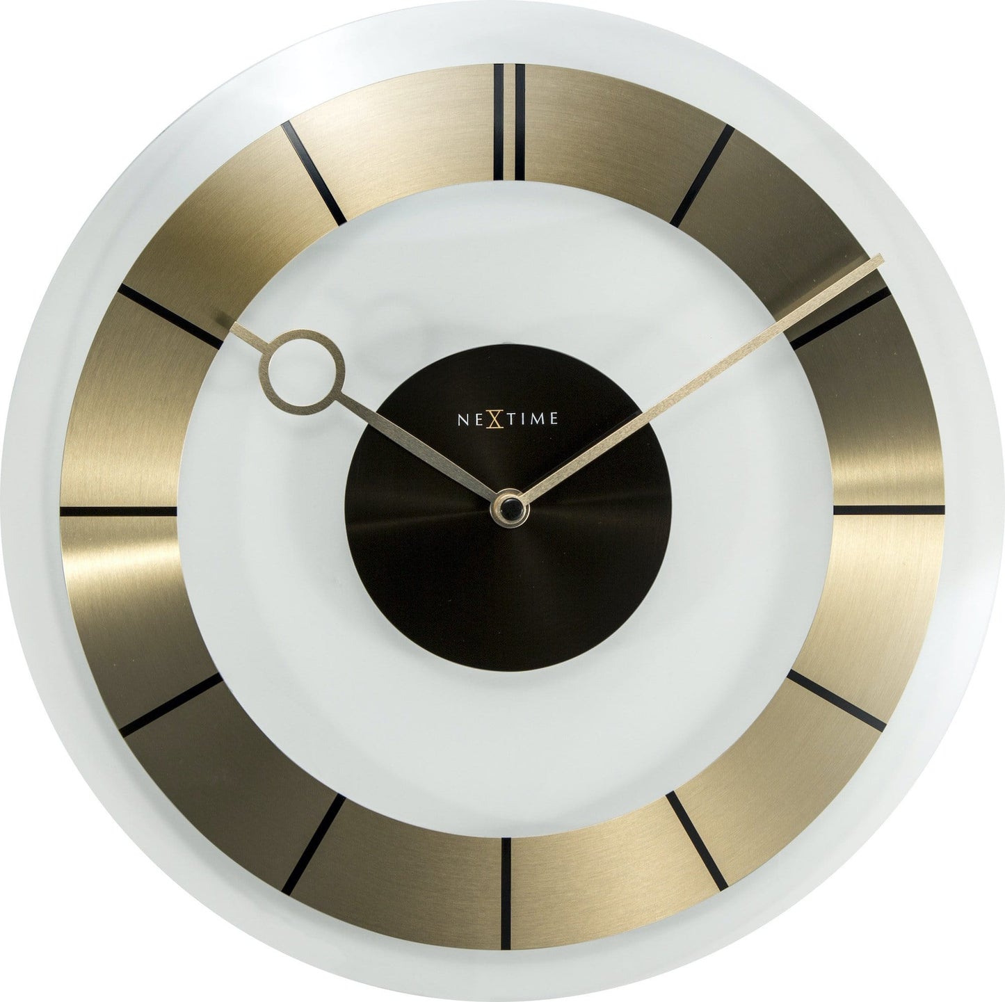 Wandklok 31 cm Aluminium/Glas – Retro Design – Retro