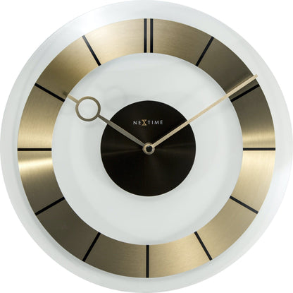 Wandklok 31 cm Aluminium/Glas – Retro Design – Retro