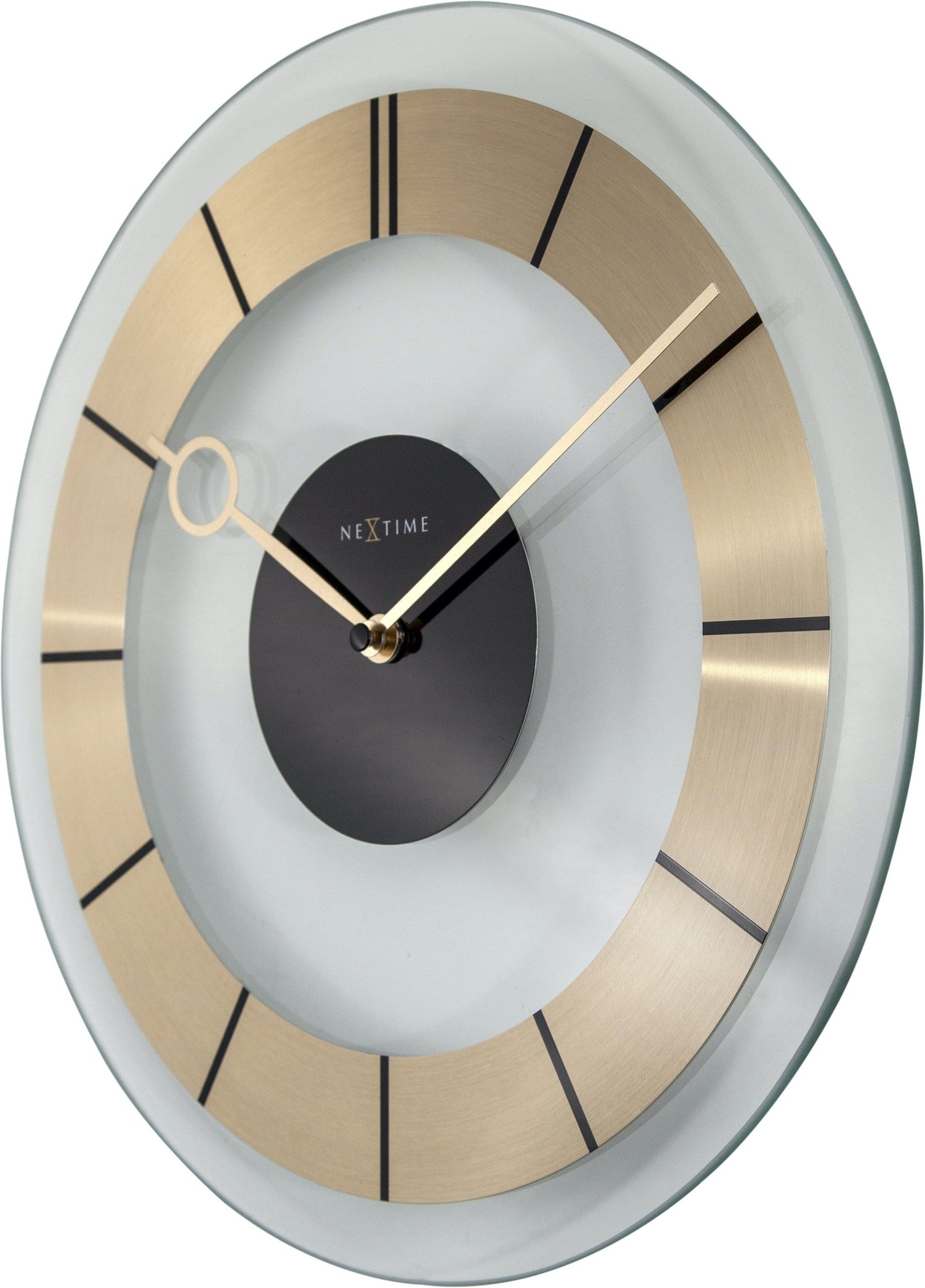 Wandklok 31 cm Aluminium/Glas – Retro Design – Retro
