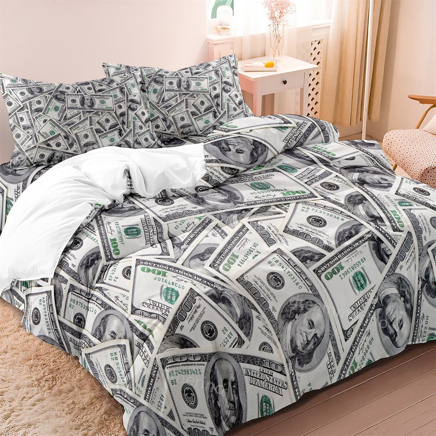 StyleKids - Dekbedovertrek Kids Rich Dollars Beddengoed Set Kinderkamer Tiener