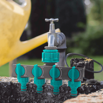 4-Weg Tuinslang Verdeler – Flexibele Waterverdeling voor de Tuin