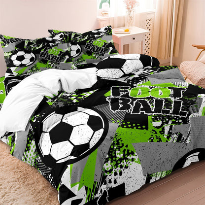 VoetbalDroom - Kinderdekbed Dekbedovertrek Beddengoed Set