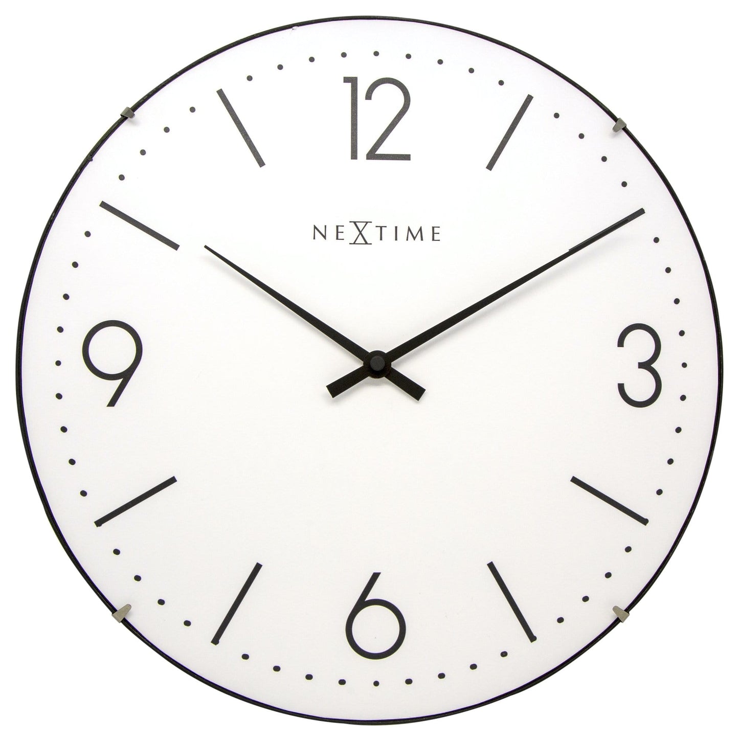 Wandklok 35 cm Bol Glas – Design Klok – Basic Dome