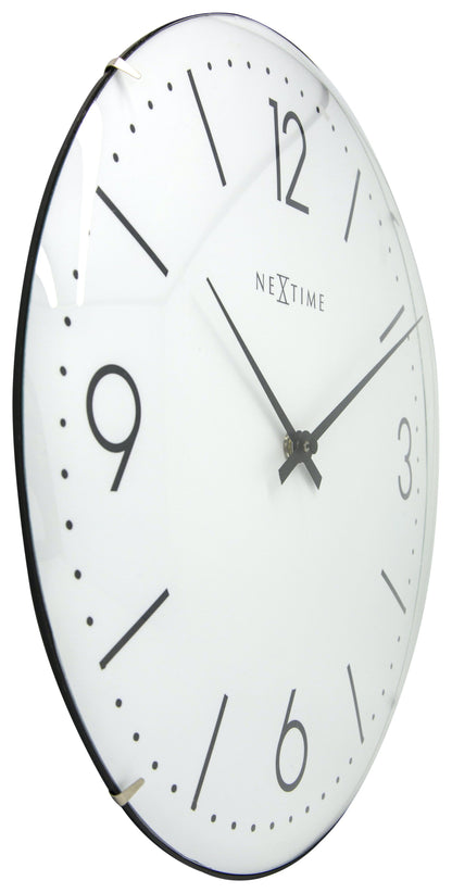 Wandklok 35 cm Bol Glas – Design Klok – Basic Dome