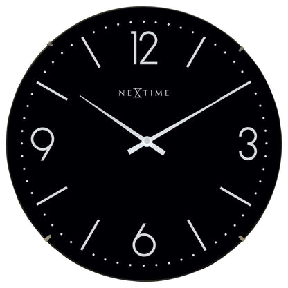 Wandklok 35 cm Bol Glas – Design Klok – Basic Dome