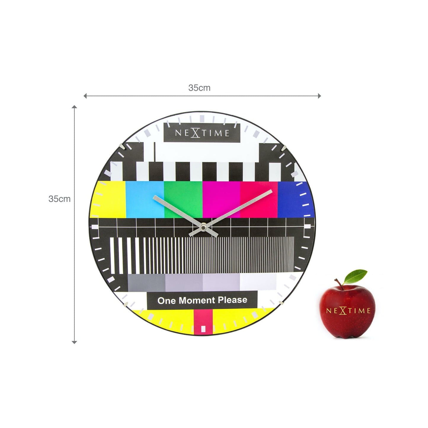 Wandklok 35 cm Bol Glas – Design Klok