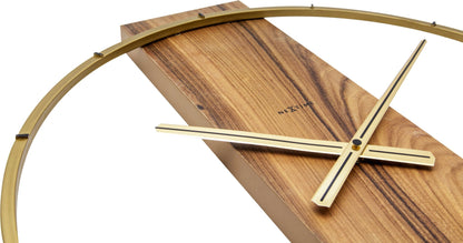 Wandklok Groot Hout/Metaal – Industrieel Design – 58 cm