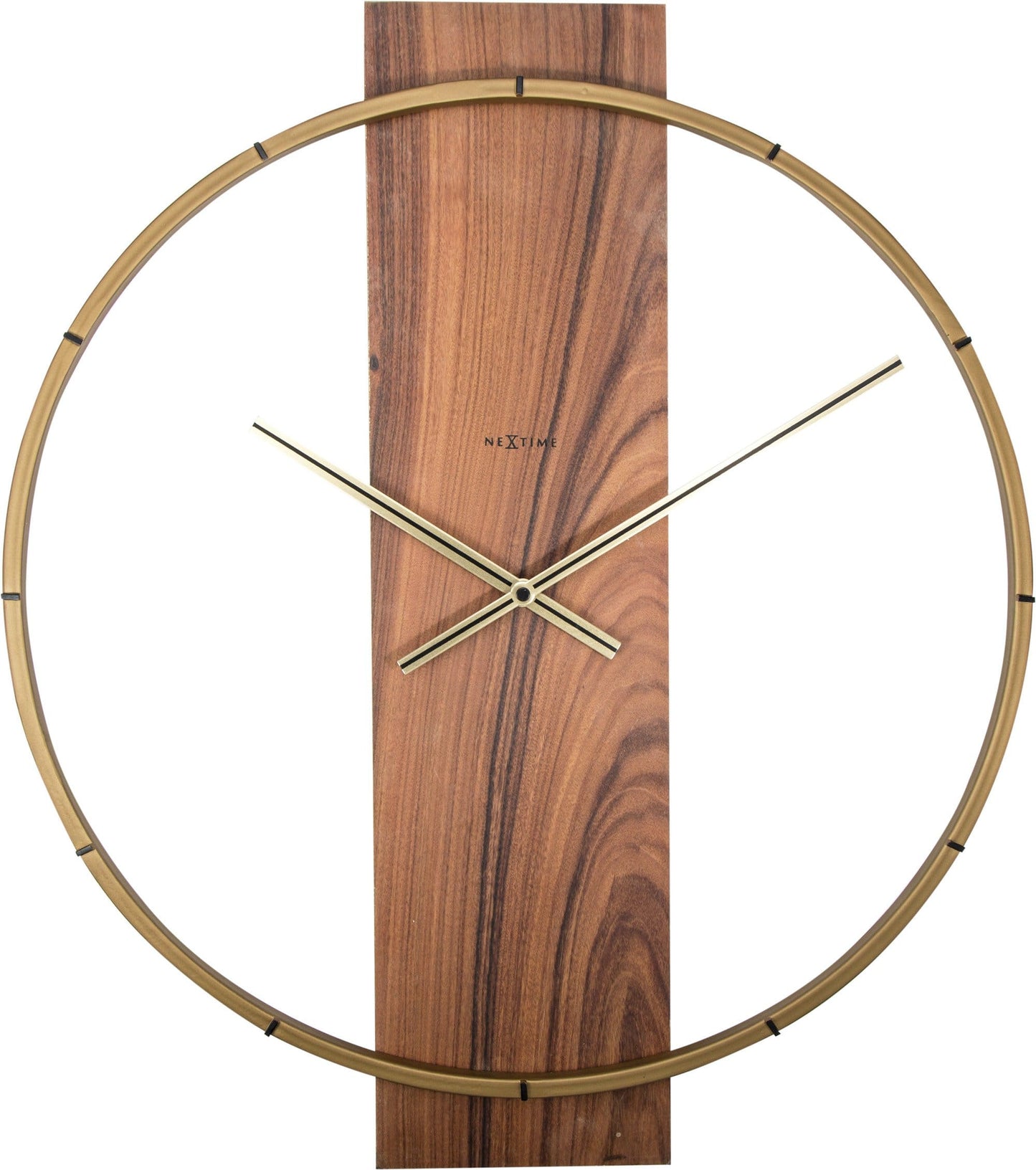 Wandklok Groot Hout/Metaal – Industrieel Design – 58 cm