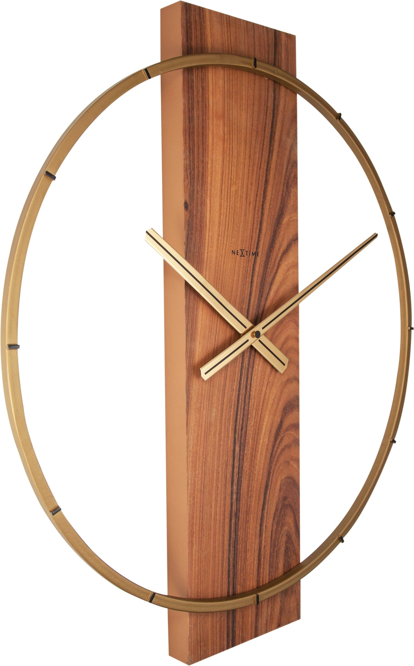 Wandklok Groot Hout/Metaal – Industrieel Design – 58 cm