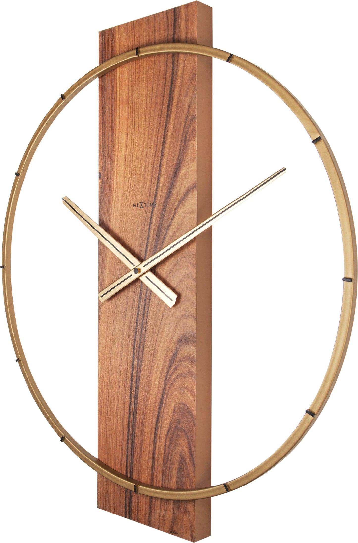 Wandklok Groot Hout/Metaal – Industrieel Design – 58 cm