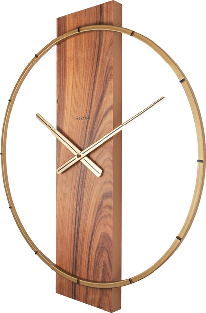 Wandklok Groot Hout/Metaal – Industrieel Design – 58 cm