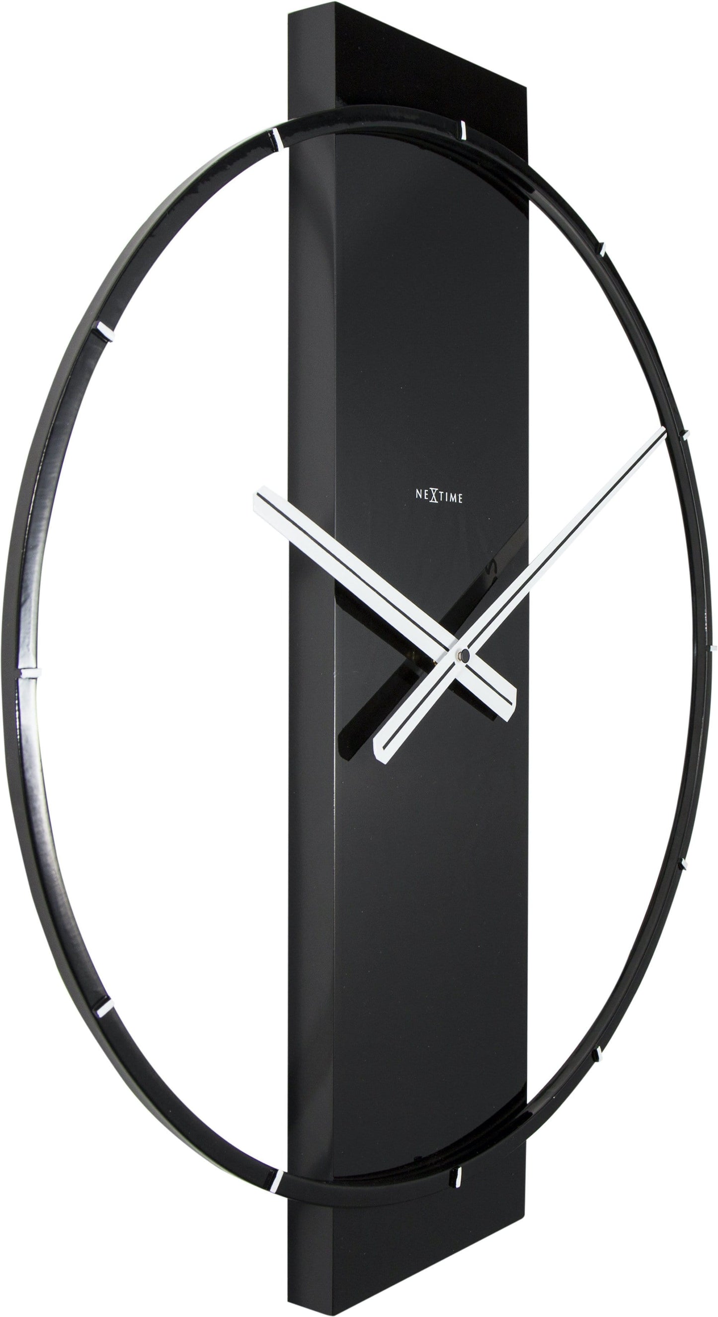 Grote Wandklok Hout/Metaal – Industrieel Design – 58 cm