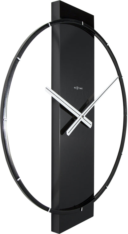 Grote Wandklok Hout/Metaal – Industrieel Design – 58 cm