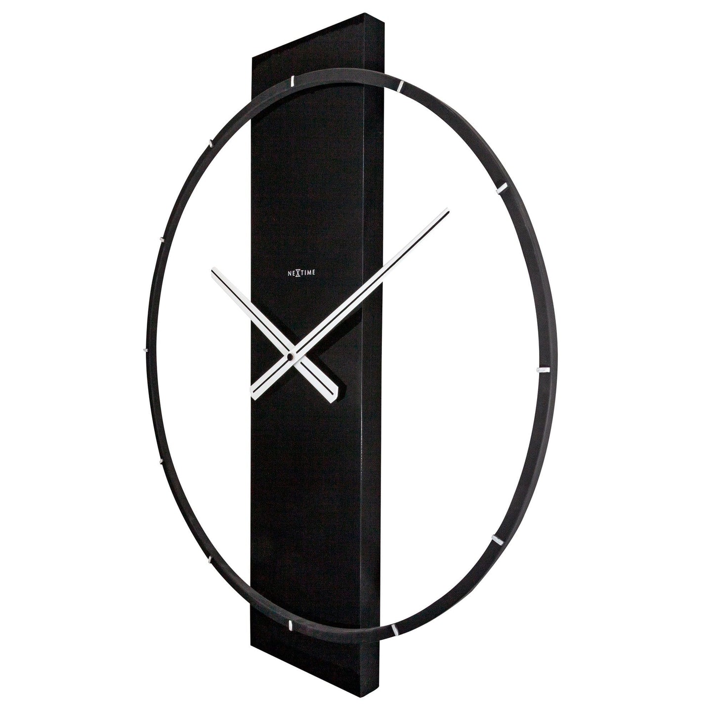 Grote Wandklok Hout/Metaal – Industrieel Design – 58 cm