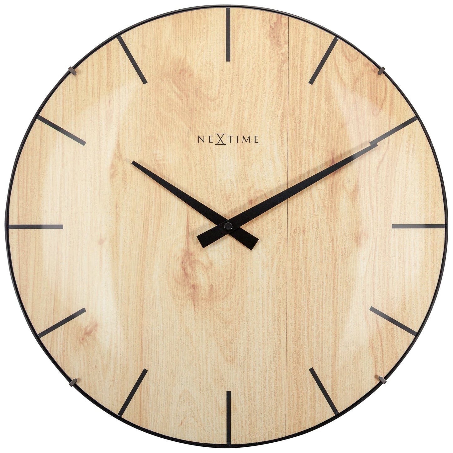 Wandklok 35 cm - Houtlook - Modern Design