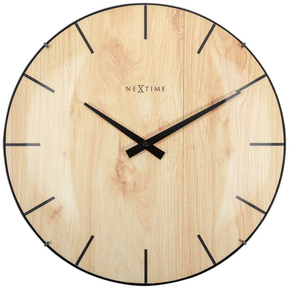 Wandklok 35 cm - Houtlook - Modern Design