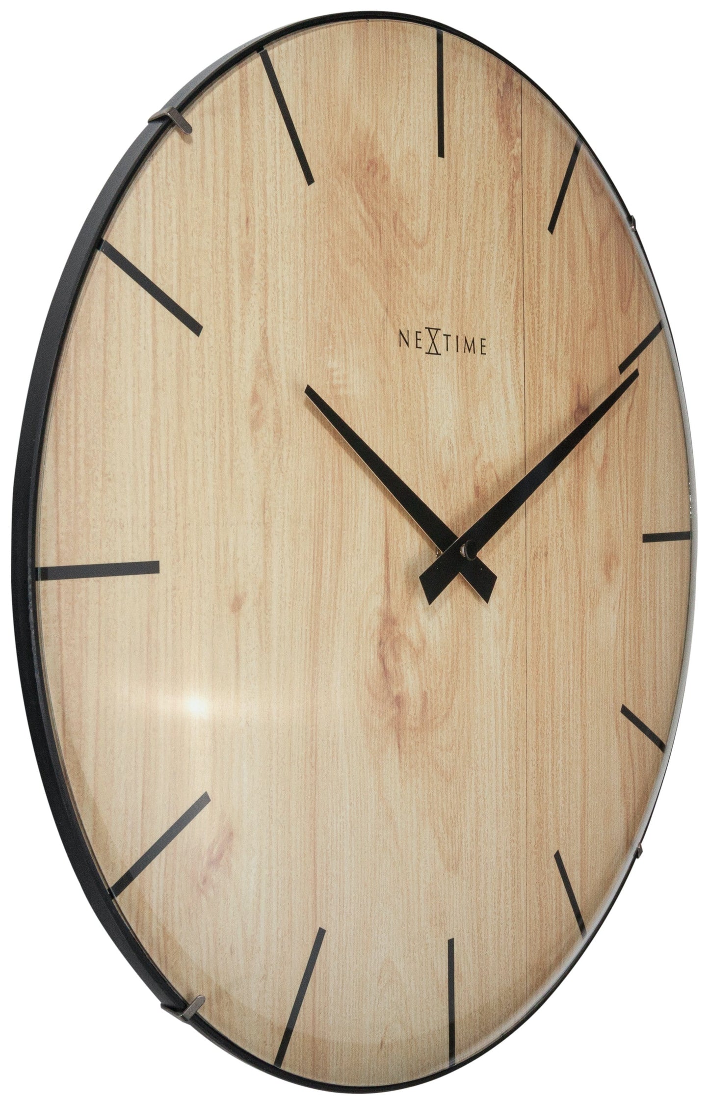 Wandklok 35 cm - Houtlook - Modern Design