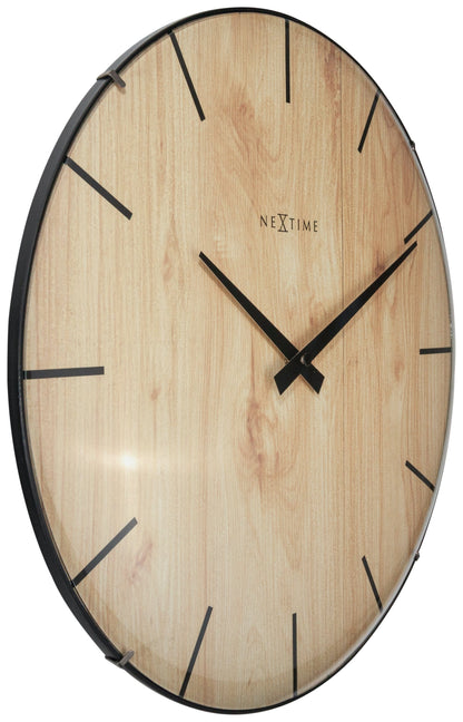 Wandklok 35 cm - Houtlook - Modern Design