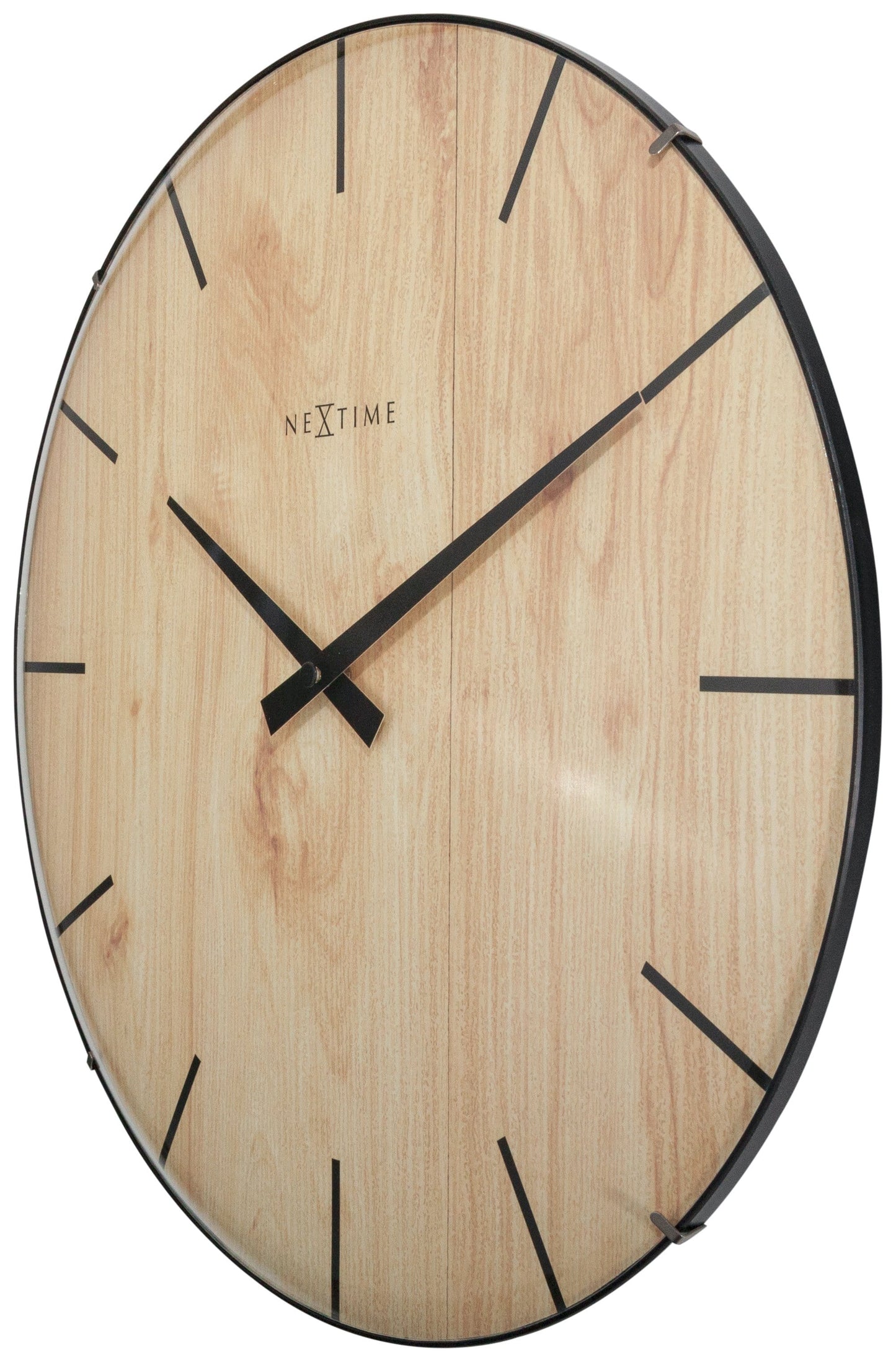 Wandklok 35 cm - Houtlook - Modern Design
