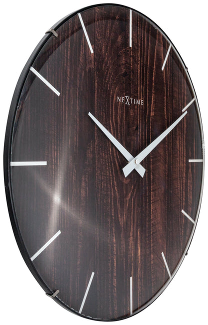 Wandklok 35 cm - Houtlook - Modern Design