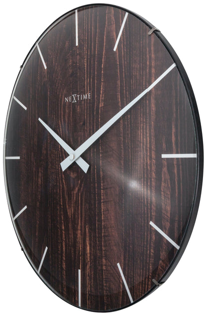 Wandklok 35 cm - Houtlook - Modern Design