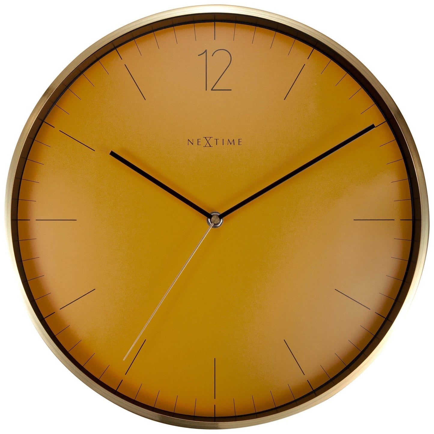 Wandklok 34 cm Glas/Metaal – Vintage Goud Design