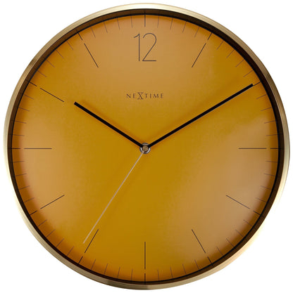 Wandklok 34 cm Glas/Metaal – Vintage Goud Design