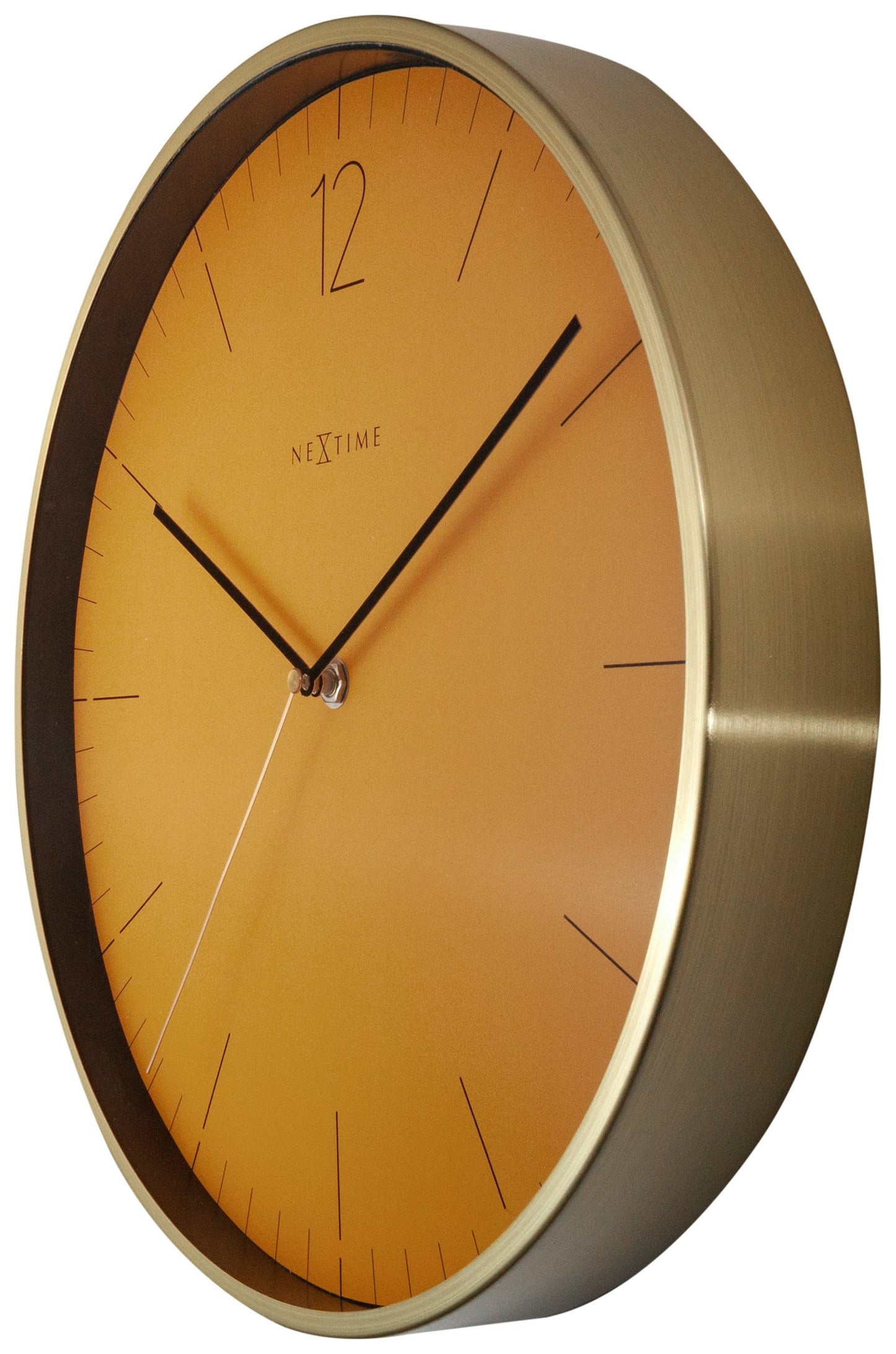 Wandklok 34 cm Glas/Metaal – Vintage Goud Design