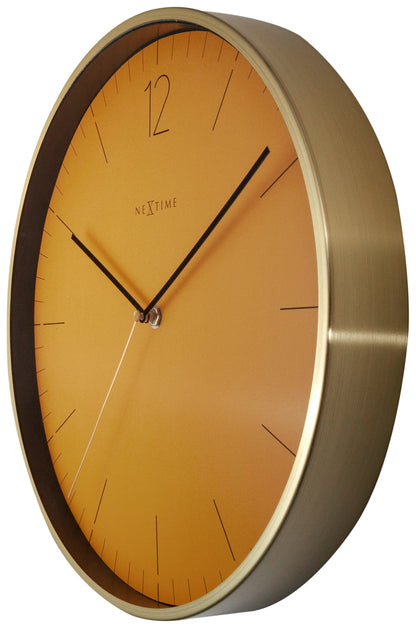 Wandklok 34 cm Glas/Metaal – Vintage Goud Design