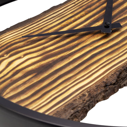 Stille Wandklok 30 cm Hout/Metaal – Design Klok