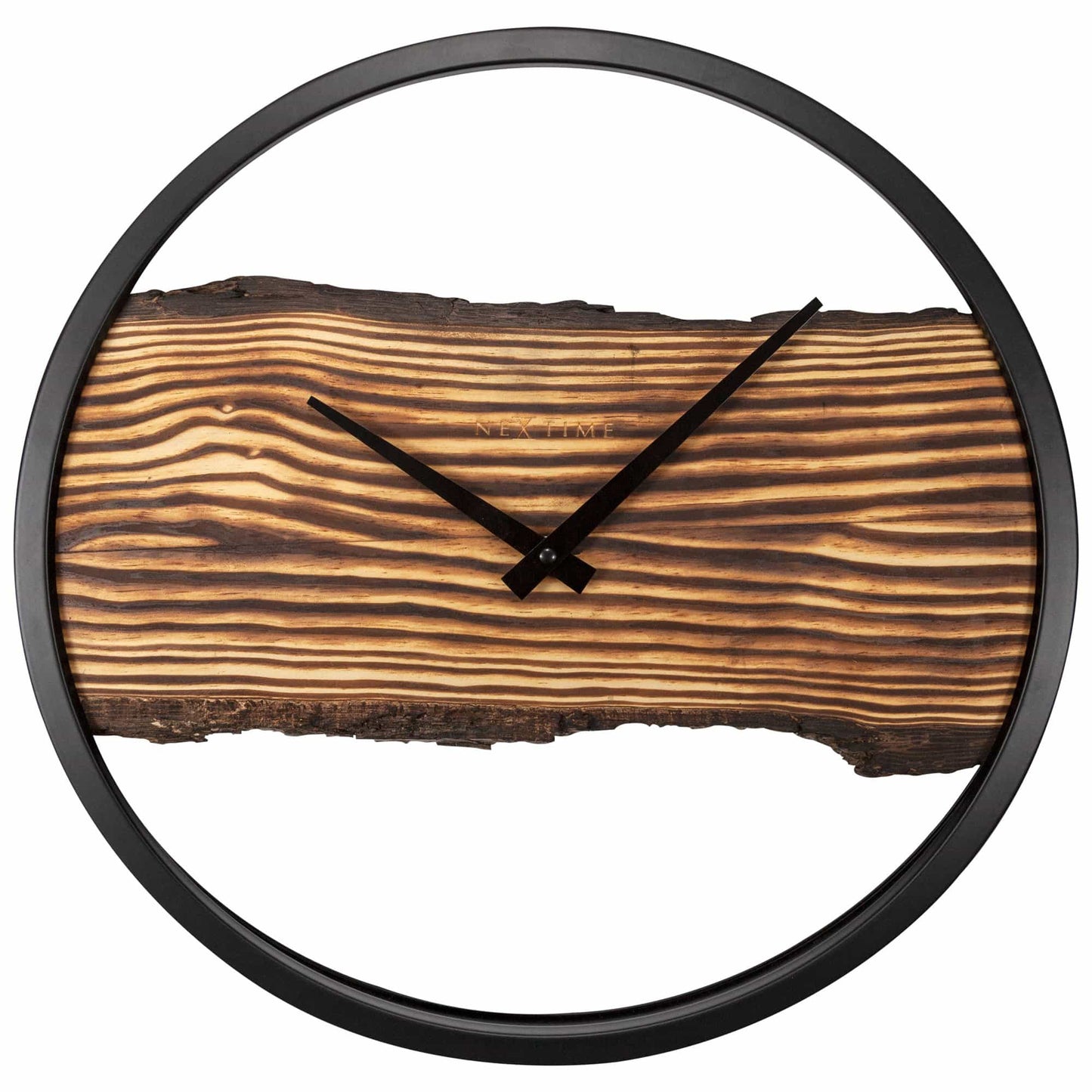 Stille Wandklok 30 cm Hout/Metaal – Design Klok