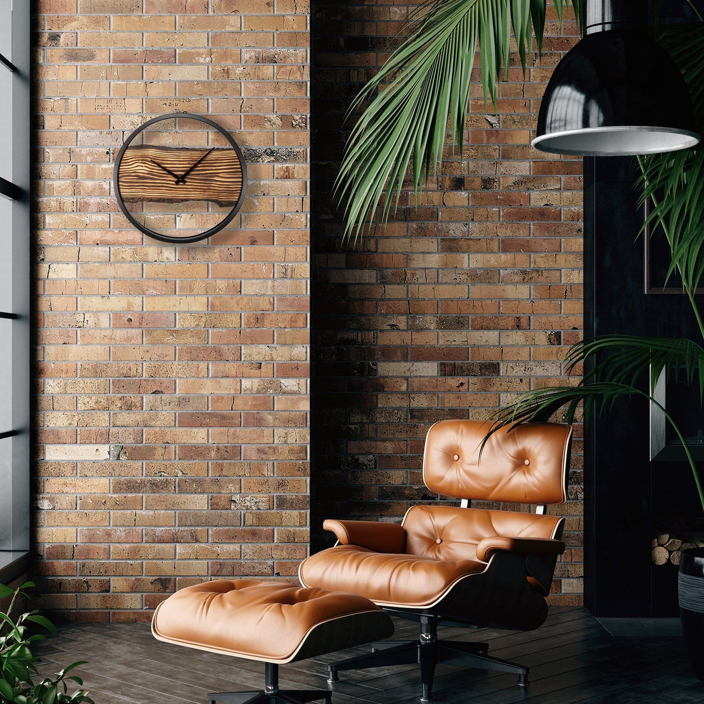 Stille Wandklok 30 cm Hout/Metaal – Design Klok
