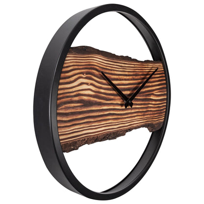 Stille Wandklok 30 cm Hout/Metaal – Design Klok