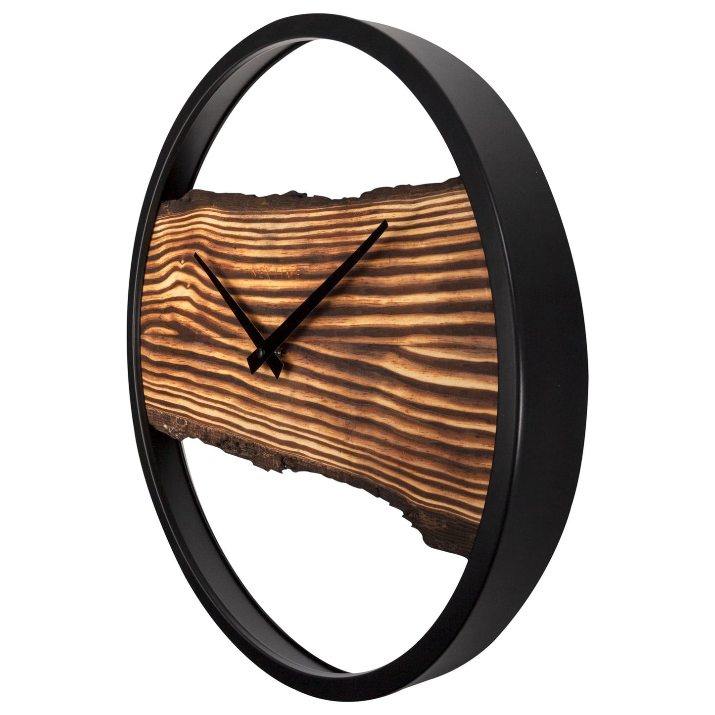 Stille Wandklok 30 cm Hout/Metaal – Design Klok