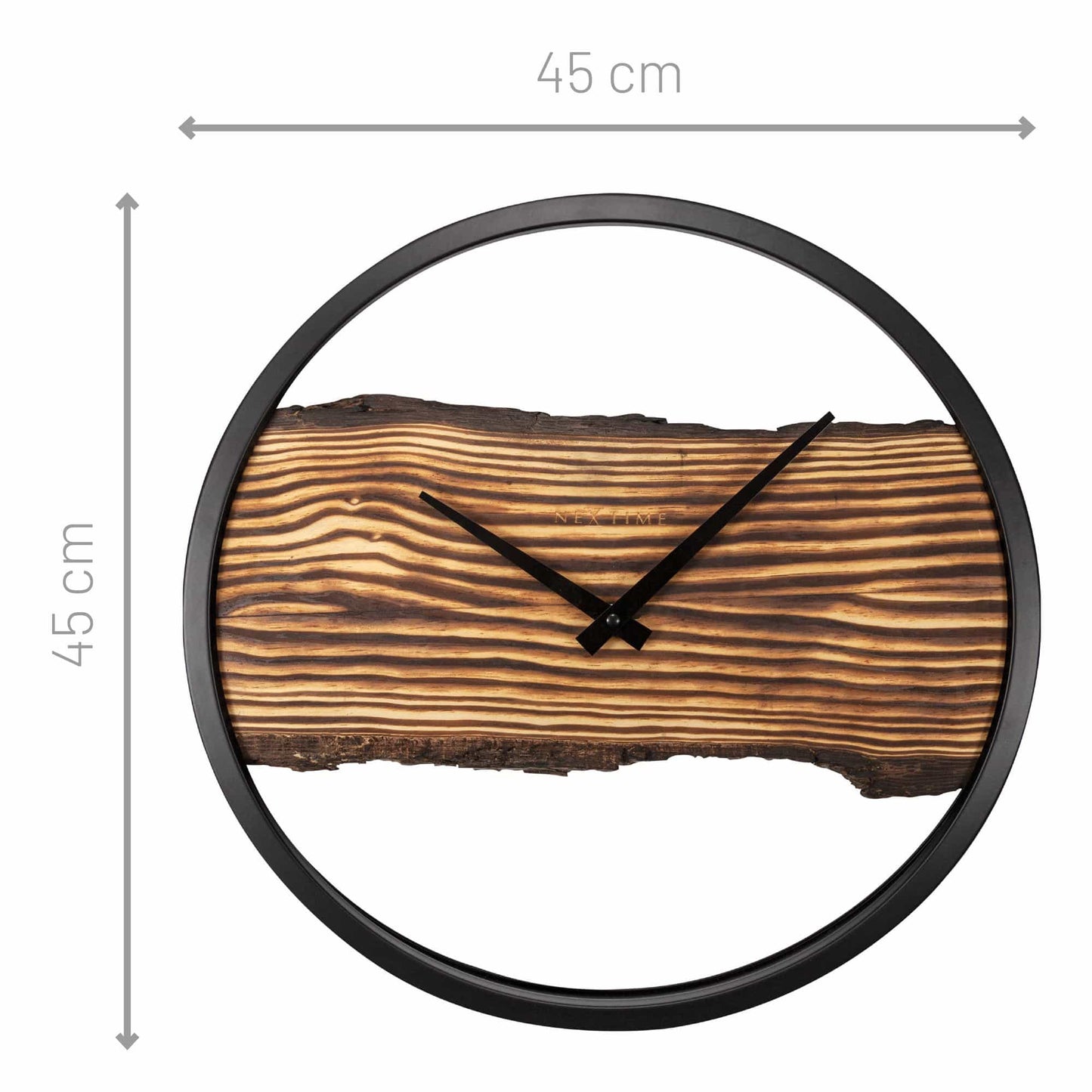 Stille Wandklok 30 cm Hout/Metaal – Design Klok