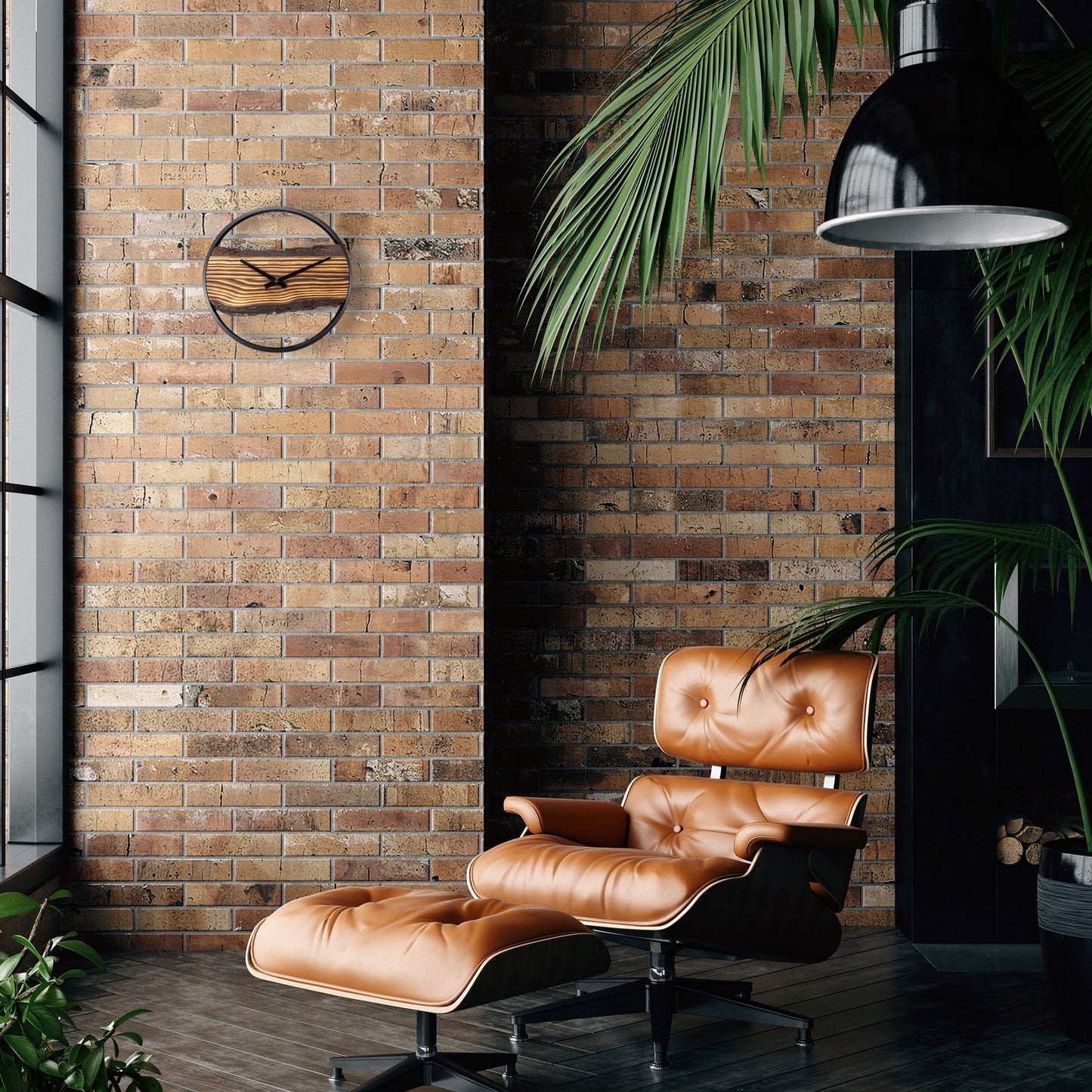 Stille Wandklok 30 cm Hout/Metaal – Design Klok