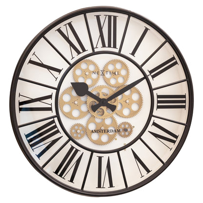 Wandklok 50 cm Tandwielen – Industriële Design Klok