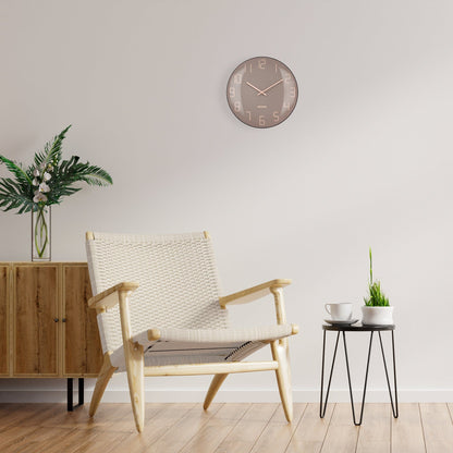 Stille Wandklok 35 cm Glas – Bol Glas Design – Shade