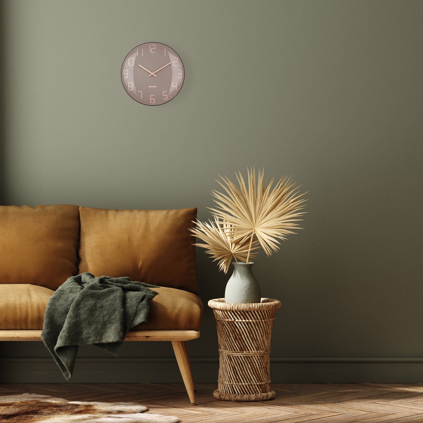 Stille Wandklok 35 cm Glas – Bol Glas Design – Shade